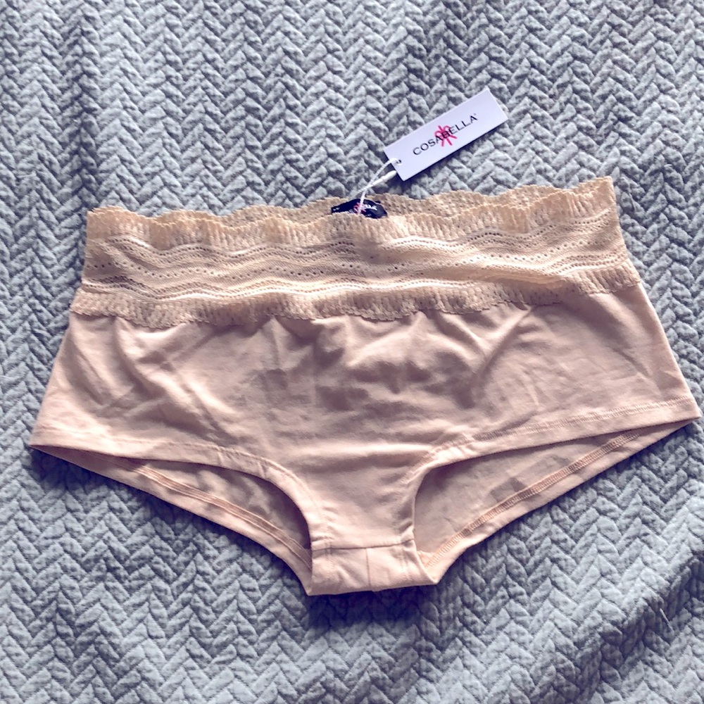 Cotton EcoFriendly Silky Panty Pale Nude Boyshort
